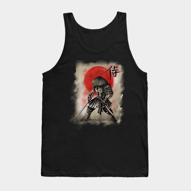 Japanese Samurai Warrior Japan Bushido Tank Top by Linco